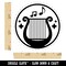 Bard Instrument Harp Lyre Self-Inking Rubber Stamp for Stamping Crafting Planners